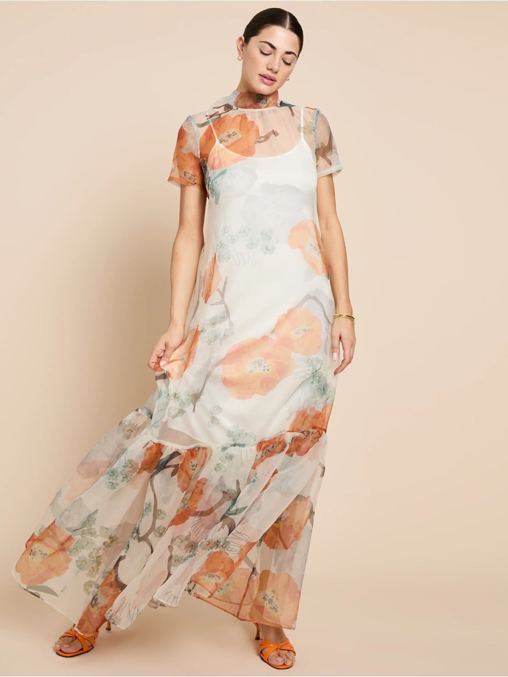 Caara Melody Dress Orange Poppy NEW - Picture 4 of 4